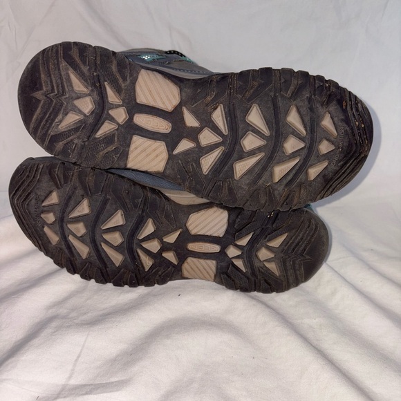 ⭐️KEEN Kids Targhee Waterproof Hiking Boots – Gray/Teal – Size US 4 Youth EUC - Picture 8 of 15